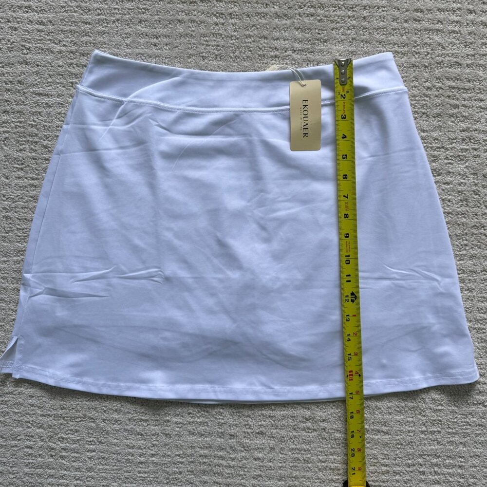 NWT Ekouaer | White Tennis Golf Pickleball Skort Sz Large - Picture 5 of 5